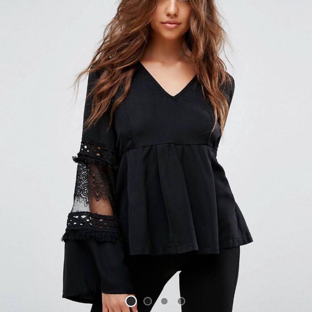 Bell Sleeve Lace Blouse